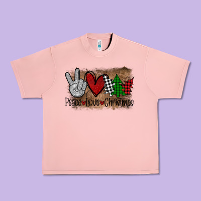 Peace Love Christmas Urban Heavy Tee Designed By Bettercallsaul