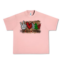 Salmon Peace Love Christmas Urban Heavy Tee - Bettercallsaul
