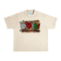 Sandshell Peace Love Christmas Urban Heavy Tee - Bettercallsaul