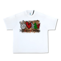 White Peace Love Christmas Urban Heavy Tee - Bettercallsaul