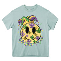 Arona smiley face mardi gras Heavy Core Tee - MaliasSmallBusiness