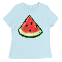 Baby Blue watermelon sliece Ladies Tee - Jasminsmagicworld
