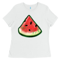 White watermelon sliece Ladies Tee - Jasminsmagicworld