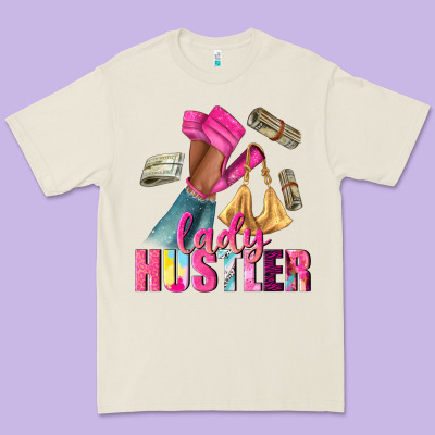 Lady Hustler Afro High Heels Premium Tee Designed By Nancycooperartshop