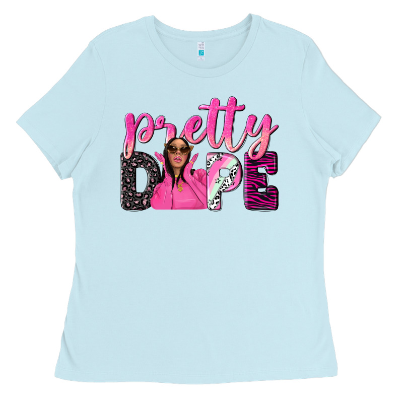 Pretty Dope Afro Woman Ladies Tee by NancyCooperArtShop | Teevron