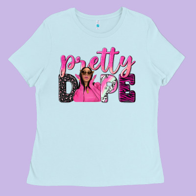 Pretty Dope Afro Woman Ladies Tee Designed By Nancycooperartshop