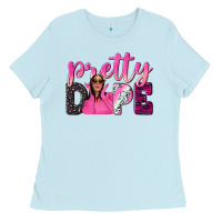 Baby Blue pretty dope afro woman Ladies Tee - NancyCooperArtShop