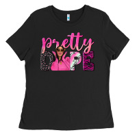 Black pretty dope afro woman Ladies Tee - NancyCooperArtShop