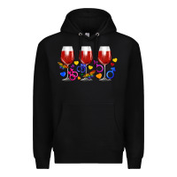 Black pride wine cups Premium Hoodie - FaDigitalArtStudio