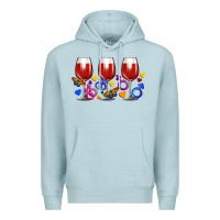 Blue Mist pride wine cups Premium Hoodie - FaDigitalArtStudio