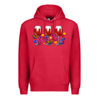 Cardinal pride wine cups Premium Hoodie - FaDigitalArtStudio