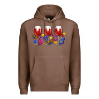 Chestnut pride wine cups Premium Hoodie - FaDigitalArtStudio