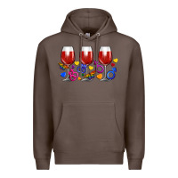 Coffee pride wine cups Premium Hoodie - FaDigitalArtStudio