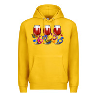 Lemon pride wine cups Premium Hoodie - FaDigitalArtStudio
