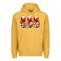Mustard pride wine cups Premium Hoodie - FaDigitalArtStudio
