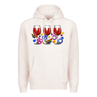 Pale Pink pride wine cups Premium Hoodie - FaDigitalArtStudio