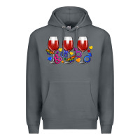 Rock pride wine cups Premium Hoodie - FaDigitalArtStudio