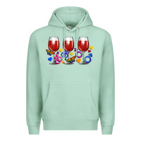 Seafoam pride wine cups Premium Hoodie - FaDigitalArtStudio