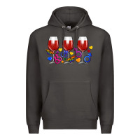 Smoke pride wine cups Premium Hoodie - FaDigitalArtStudio