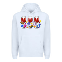 White pride wine cups Premium Hoodie - FaDigitalArtStudio