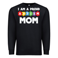 Black LIL Autism Mom Premium Sweatshirt - CowhideDigitalArt