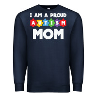 Navy LIL Autism Mom Premium Sweatshirt - CowhideDigitalArt
