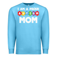 Ocean Blue LIL Autism Mom Premium Sweatshirt - CowhideDigitalArt