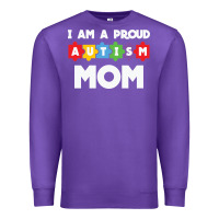 Purple LIL Autism Mom Premium Sweatshirt - CowhideDigitalArt
