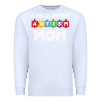White LIL Autism Mom Premium Sweatshirt - CowhideDigitalArt