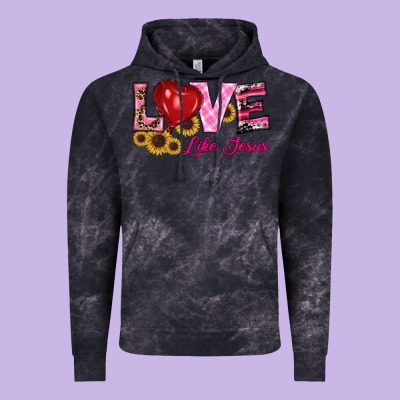 Valentine's Day Love Like Jesus Vintage Hoodie Designed By Ranaportraitstore