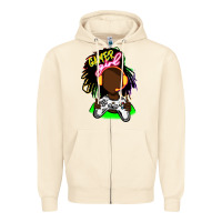 Sandshell black gamer girl Zipper Hoodie - FaDigitalArtStudio