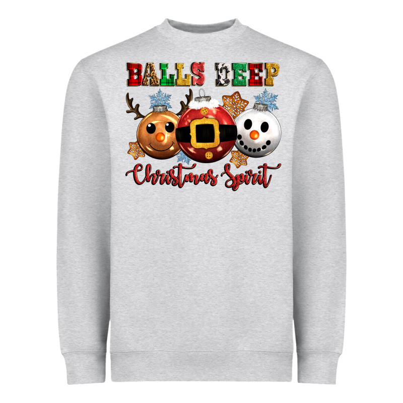 Balls Deep Christmas Spirit Heavyweight Sweatshirt by CowGirlArtShop | Teevron