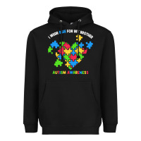 Black Wear Blue For My Brother Autism Heavyweight Hoodie - CowhideDigitalArt