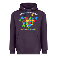 Plum Wear Blue For My Brother Autism Heavyweight Hoodie - CowhideDigitalArt