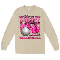 Mushroom In October We Wear Pink and Watch Volleyball Long Sleeve Tee - texasbilliewilder