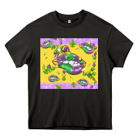 Asphalt mardi gras lips Heavy Core Tee - MaliasSmallBusiness