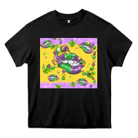 Black mardi gras lips Heavy Core Tee - MaliasSmallBusiness