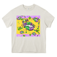 Cream mardi gras lips Heavy Core Tee - MaliasSmallBusiness