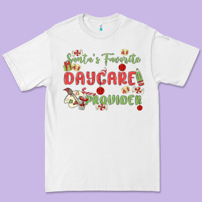 Santa's Favorite Daycare Provider Premium Tee Designed By Maliassmallbusiness