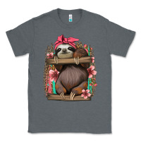 Charcoal Heather cute floral baby sloth Classic Tee - Jasminsmagicworld
