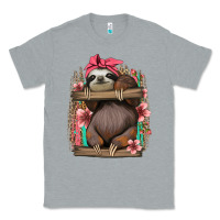Heather Grey cute floral baby sloth Classic Tee - Jasminsmagicworld