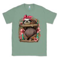 Sage cute floral baby sloth Classic Tee - Jasminsmagicworld