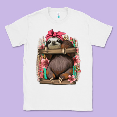 Cute Floral Baby Sloth Classic Tee Designed By Jasminsmagicworld