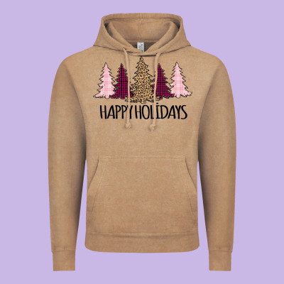 Happy Holidays Tree Vintage Hoodie Designed By Bettercallsaul