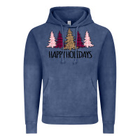 Vintage Denim Happy Holidays Tree Vintage Hoodie - Bettercallsaul