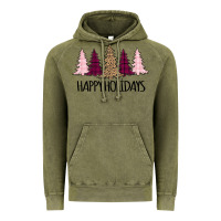 Vintage Olive Happy Holidays Tree Vintage Hoodie - Bettercallsaul