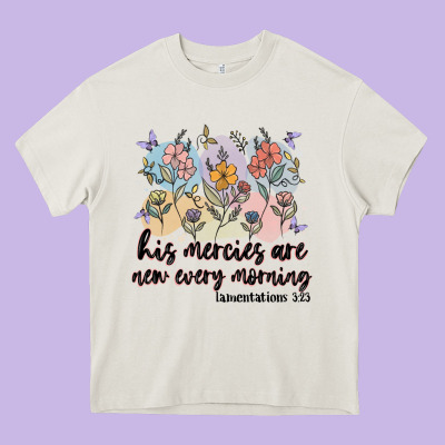 His Mercies Are New Every Morning Heavy Core Tee Designed By Maliassmallbusiness