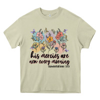 Mossy his mercies are new every morning Heavy Core Tee - MaliasSmallBusiness
