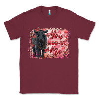 Burgundy you moo ve  me black angus Classic Tee - RanaPortraitStore