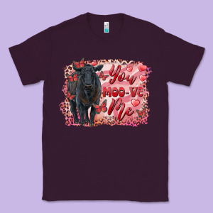 You Moo Ve  Me Black Angus Classic Tee Designed By Ranaportraitstore